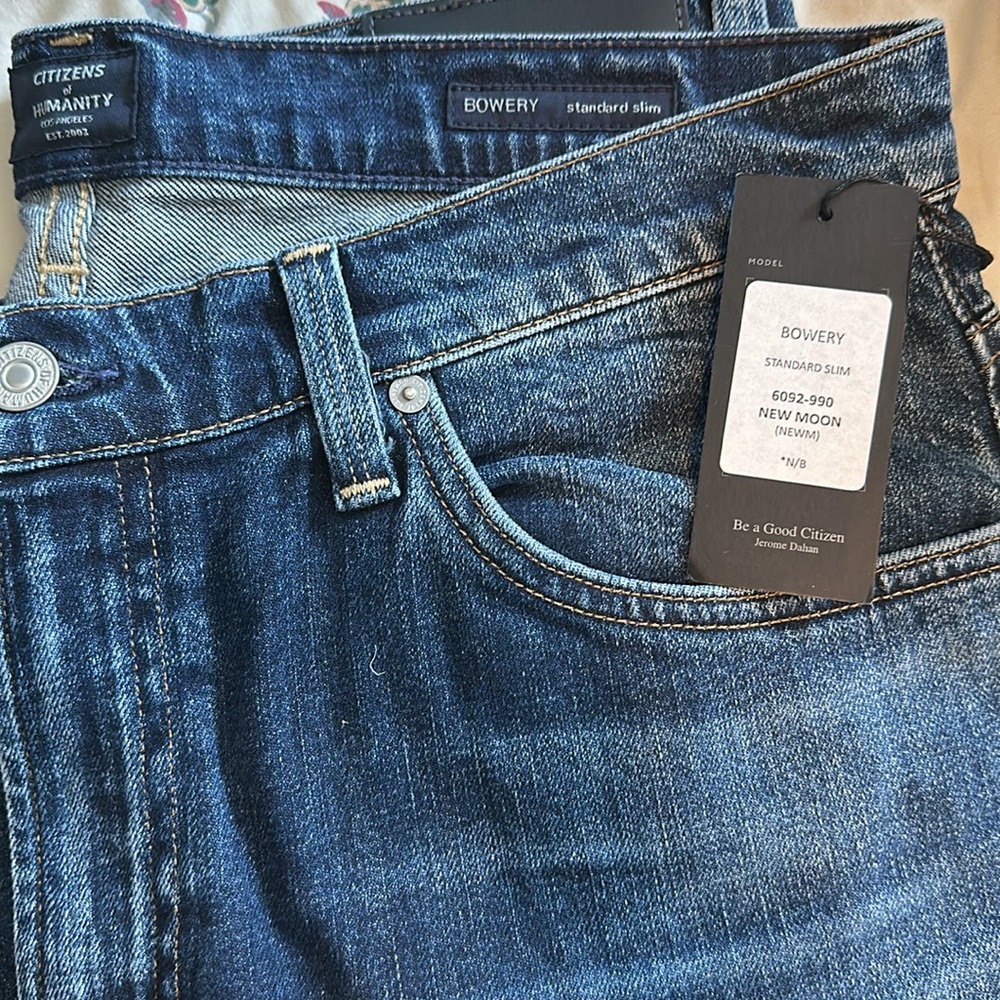 Citizens Of Humanity Bowery Dark Blue Straight Slim Jeans